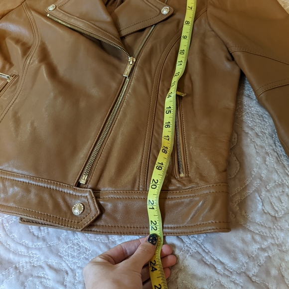 NWOT Karl Lagerfeld Genuine Leather Moto Jacket - Picture 9 of 14